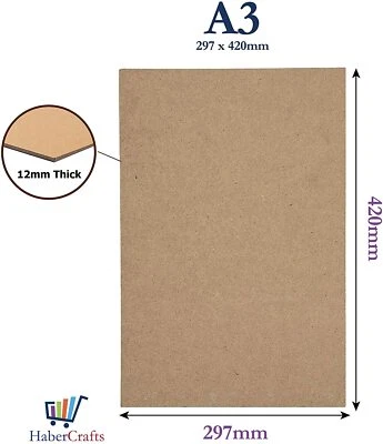 HABERCRAFTS A3 MDF Zeichenbrett Skizzieren glatte Oberfläche Künstler 12 mm dick (297 mm x 420 mm)