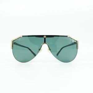 Gucci GG0584 Shield Sunglasses Gold Havana Green OS - Picture 1 of 12