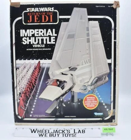 Imperial Shuttle 100% Complete W/Box Star Wars ROTJ 1984 Kenner Action Figure Cover
