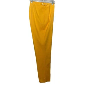 Ashley Stewart Women's Amber Yellow Gold Hardware Straight Leg Pants 22 NWT - Picture 1 of 6