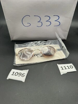 Vintage REVOLUTION EYEWEAR RE079 Eyeglasses Sun Clip On 45-22 Metal Bronze Amber - Image 1 of 4