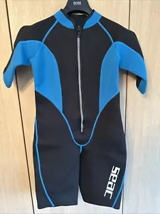 SEAC CIAO Ladies Wetsuit Small 2.5mm Lady Black Blue Short Length Shorty - Picture 1 of 15