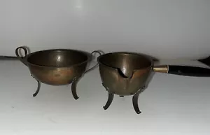 Vintage Hammered Copper Creamer & Sugar Made In Sweden Arts & Crafts - Picture 1 of 13