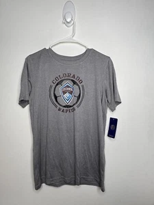 MLS Colorado Rapids Shirt Boys Size XL 18-20 Gray Short Sleeve Soccer Active - Picture 1 of 3