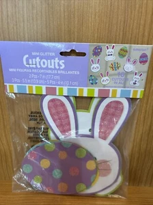 Amscan Mini Glitter 10pk Easter Cutouts - Picture 1 of 2