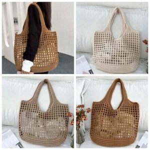 Breathable Shopping Straw Bag Sweet Summer Beach Handbag School - Picture 1 of 15