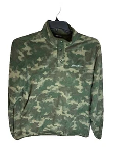 Vellón rápido Eddie Bauer Anorak 1/4 camuflaje a presión polar para hombre talla grande - Imagen 1 de 8