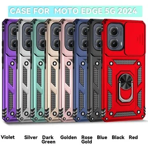 Hot Sale For Motorola Edge 2024 Shockproof Armor Ring Stand Phone Case Cover - Picture 1 of 34