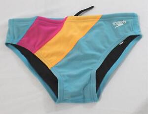 Speedo Men's Racing Vibe Color Block Swim Brief AH4 Pink Glow Size 32 NWT