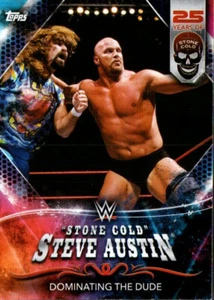 Topps WWE Superstars 2021 25 años Stone Cold Steve Austin #185 Dominating Dude - Imagen 1 de 1