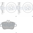 DELPHI BRAKE DISCS 295 mm + rear pads suitable for Mercedes W176 W117 X156