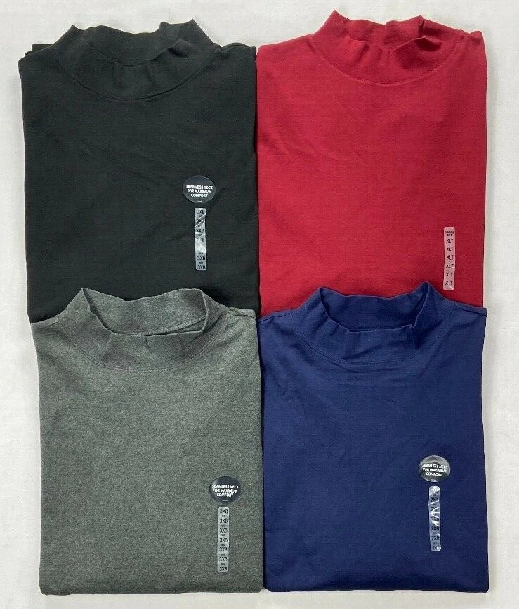 Camisa de manga larga de cuello alto y alto Roundtree & Yorke para hombre Foto 1 de 1