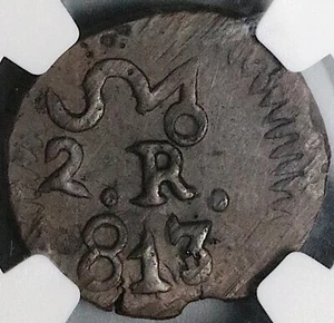 1813 NGC AU58 Mexico Oaxaca Sud 2 Reales Morelos War Independence Coin 25022305C - Picture 1 of 6