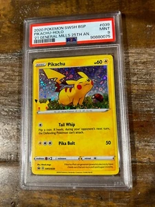 POKEMON 2020 Black Star Promo General Mills 25th PIKACHU Holo #039 PSA 9 Mint - Picture 1 of 2