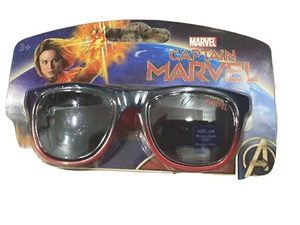 New!Marvel's Avengers Captain Marvel Kids Sunglasses Red Blue 100% UV Protection - Picture 1 of 2