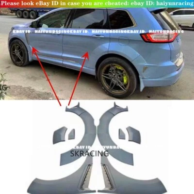 Kit de rueda de guardabarros sin pintar cubierta protectora de arco embellecedor para Ford Edge 2015-2018 Foto 1 de 4