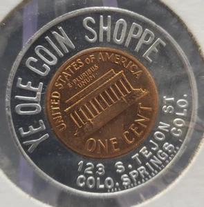 1963 D Encased Advertising Ye Ole Coin Shoppe Colo Springs Colo - Picture 1 of 2