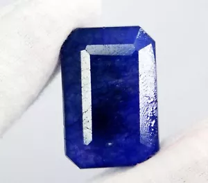 Piedras preciosas sueltas corte esmeralda zafiro azul natural de Ceilán 39,95 quilates certificadas - Imagen 1 de 10