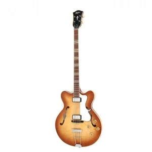 Hofner Verythin Bass Guitar - Short Scale Antique Brown Sunburst - Picture 1 of 5