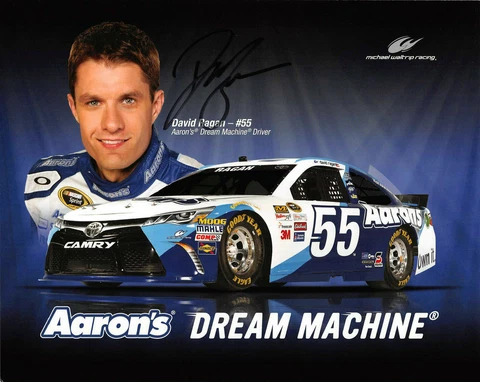 SIGNED!!!  2015 DAVID RAGAN #55 AARON'S DREAM MACHINE SPRINT CUP NASCAR POSTCARD Cover