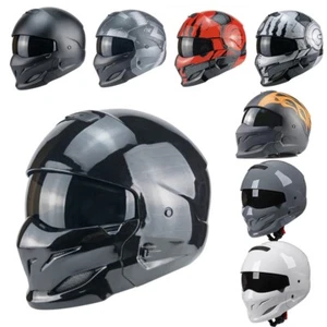 Full face Modular Motorcycle Helmet Street Bike Open Face Helmet DOT Durable - Picture 1 of 58