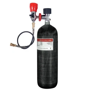 TUDIVING 4500Psi Pcp 6,8L 414Cu Serbatoio in Fibra di Carbonio con Valvola Regolatore di Riempimento - Foto 1 di 10