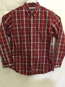 BANANA REPUBLIC Men's Lightweight Flannel Button Up. Size XL. Pinks/Reds/Blues. - Picture 1 of 6