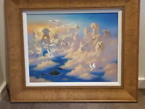 jim warren "Companions above the cloud" on canvas - Picture 1 of 2