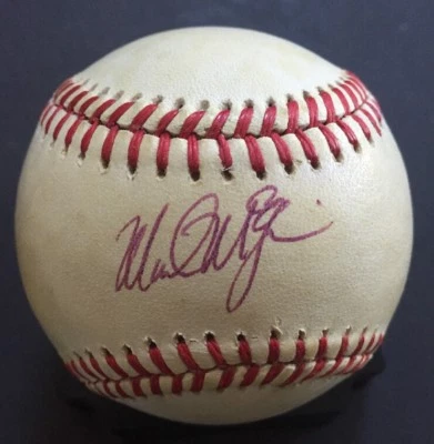 Mark McGwire Signed Official A.L Baseball Rookie Autograph PSA LOA Oakland A’s - Image 1 of 4