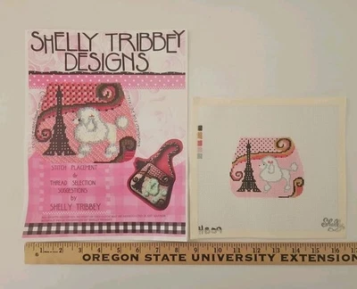 Shelly Tribbey Designs PARIS POODLE PURSE HP Needlepoint Canvas & Stitch-Guide - Image 1 of 4
