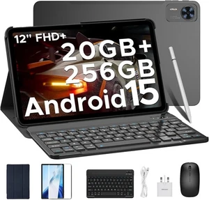Doogee T36 Tablet W/ Keyboard, Stylus, Mouse, Case Bundle (12”, 256GB, 4G, WiFi) - Picture 1 of 6