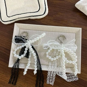 Lace Bow Keychain, Bow Shaped Car Keychain Ornament - Picture 1 of 19