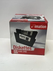 Imation 3.5" Floppy Disks Diskettes 25 Pack IBM Formatted 1.44MB 2HD New Sealed - Afbeelding 1 van 6