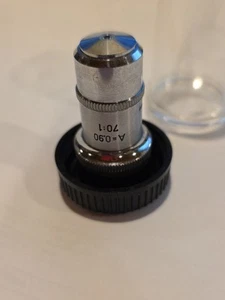 ANTIQUE ERNST LEITZ 70X 1/10 OBJECTIVE MICROSCOPE PART - Picture 1 of 2