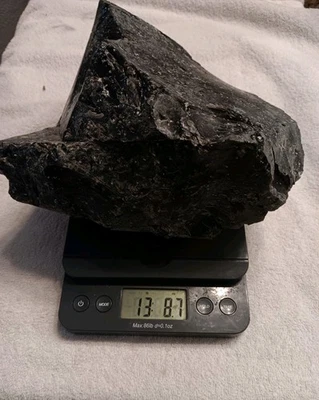 Raw Obsidian Rock 13 Pounds And 8.7 Oz HUGE - Image 1 of 4