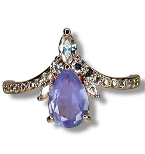 BP Ring RBP8209 “Lost W/Out You” LC Lavender Fluorite Fused W/Quartz RG SZ 9 - Picture 1 of 5