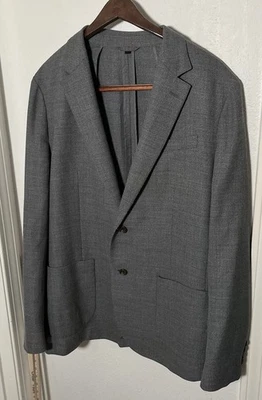 Bonobos Men’s 44L Slim Italian Wool Unstructured Blazer Gray Patch Pocket Jacket - Image 1 of 4