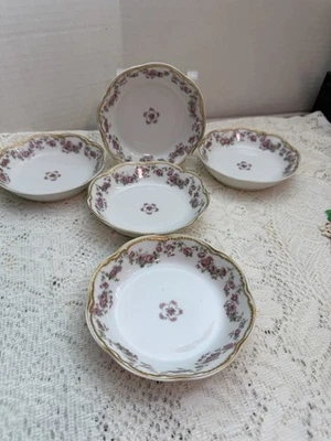 5 Schleiger 270 By Haviland Limoge ROUND Berry Bowls 1911-1940 - Image 1 of 4