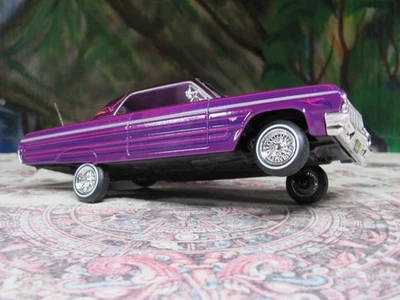 1/24 Maisto 64 Chevy Impala SS Lowrider 1 Of A Kind Car With Chrome Wheels - Image 1 of 4