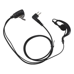 2X(Security 2-Pin G Shape Earpiece Headset Mic Compatible For Radio Walkie7751 - Zdjęcie 1 z 7