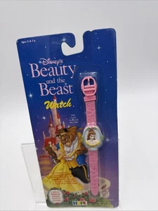 Disneys Die Schöne und das Biest Uhr mit verstellbarem rosa Armband 1991 Hope - Bild 1 von 3