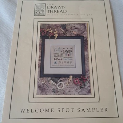 The Drawn Thread Cross Stitch Pattern Welcome Spot Sampler - Image 1 of 4
