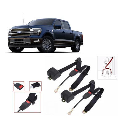 For all Ford F-250 two Car Seat Belt Front Seat Adjustable Universal Fit - Image 1 of 4