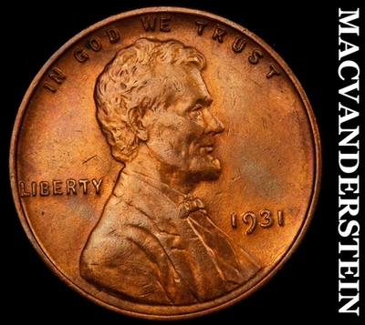 1931 Lincoln Wheat Cent - Scarce  High Grade  Lustrous  No Reserve  #F8726 - Image 1 of 2