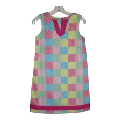 NEW Vineyard Vines Whale Patchwork Shift Dress Multicolor Summer Girl 14 - Image 1 of 4