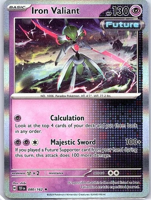 Iron Valiant 080/162 Holo SV05: Temporal Forces - Pokemon Card - NM - Image 1 of 2