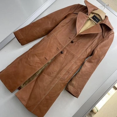 First Avenue North Beach Leather Jacket Zip M Brown - Image 1 of 4