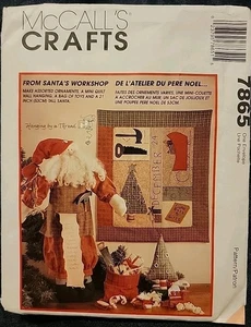 McCalls 7865 Babbo Natale bambola 21" mini trapunta appendere motivo cucito artigianale Natale non tagliato - Foto 1 di 2