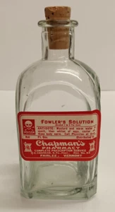 VINTAGE GIFTFLASCHE, GEFLÜGELLÖSUNG, SCHÄDEL & GEKREUZTE KNOCHEN, CHAPMAN'S APOTHEKE - Bild 1 von 7