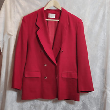 Pendleton Virgin Wool Red Doubke Breasted Blazer Size 16, Vintage